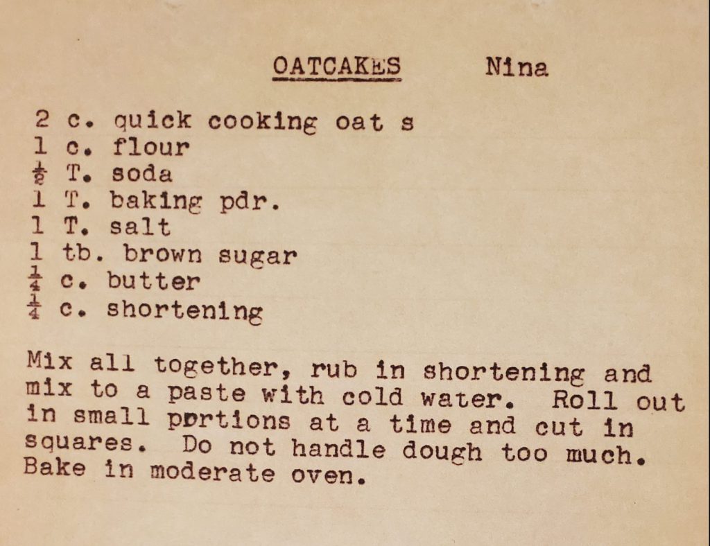 oatcakes recipe